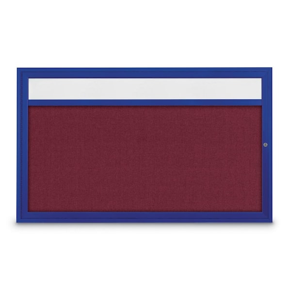 Hinge-less Radius Corkboard, 30"x36", Satin Alum Frame/Amethyst
